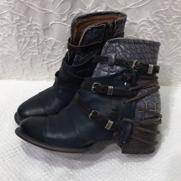 Shoes | Freebird Crue Booties Navy 
